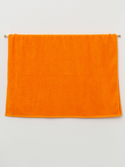 Махровое полотенце большое Sandal "люкс" 100*150 см., цвет - оранжевый. - фото