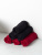 Набор махровых салфеток осибори "люкс" 30*30 см., цвет - чёрный+бордовый, пл. 450 гр. - 6 шт. - фото