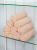Набор махровых салфеток Sandal "люкс" осибори 30*30 см., цвет - бежевый, 10 шт. - фото