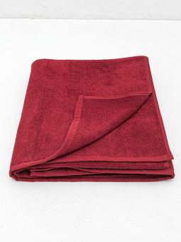 Махровое полотенце большое Sandal "люкс" 100*150 см., цвет - бордовый. - фото