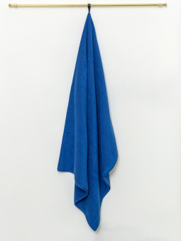 Махровое полотенце "пляжное" Sandal "люкс" 100*180 см., цвет - синий, плотность 420 гр. - фото