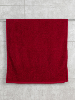 Набор махровых полотенец Sandal "оптима" 70*140 см., цвет - бордовый, пл. 380 гр. - 2 шт. - фото