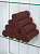 Набор махровых салфеток осибори 30*30 см., цвет - коричневый, "люкс" - 10 шт. - фото