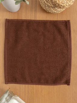Махровая салфетка осибори Sandal "оптима", 30*30 см., плотность 380 гр., цвет - коричневый - фото
