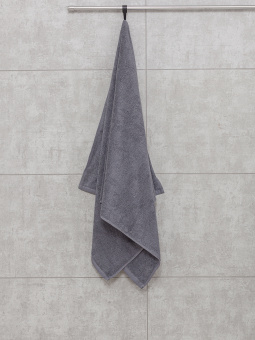 Набор махровых полотенец "люкс" из 3-х штук (40*70, 50*90, 70*140 см.). Цвет - серый. - фото