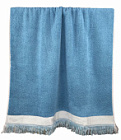 Махровое полотенце Abu Dabi 70*140 см., цвет - синяя бирюза (Bahroma), плотность 500 гр., 2-я нить.