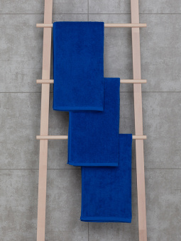 Набор махровых полотенец Sandal "люкс" 50*90 см., цвет - синий, пл. 450 гр. - 3 шт. - фото