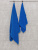 Набор махровых полотенец "люкс" из 2-х штук (50*90, 70*140 см.). Цвет - синий. - фото