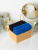 Набор махровых салфеток осибори "люкс" 30*30 см., цвет - чёрный+синий, пл. 450 гр. - 6 шт. - фото