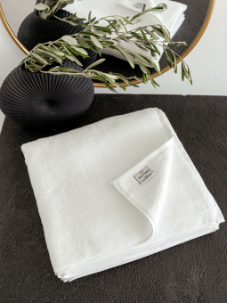 Махровое полотенце Sandal "premium" Microcotton 50*100 см., цвет - белый, пл. 550 гр. - фото