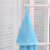 Детское полотенце-уголок для купания, 75*75 см., цвет голубой. - фото
