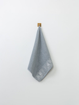 Полотенце махровое Sandal 50*90 см., цвет "серо-голубой", диз. 0408, плотность 500 гр. - фото