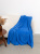 Плед флисовый "люкс" с эффектом "антипиллинг" 150х170 см., плотность 230 гр., цвет - синий - фото