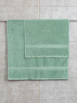 Набор махровых полотенец Dina Me из 2-х шт. (50*90 и 70*140 см.), цвет - Зеленый ментол (ARQON-F ), плотность 500 гр. - фото