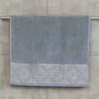 Махровое полотенце Abu Dabi 50*90 см., цвет - серо-голубой (0430), плотность 500 гр., 2-я нить.