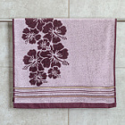Махровое полотенце Dina Me (QD-0476) 50х90 см., цвет - Бордовый+розовый, плотность 550 гр.