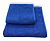 Набор махровых полотенец TJ из 2-х штук (50*90, 70*140 см.). Пл. 400 гр. Цвет - Синий. - фото