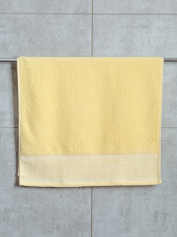 Махровое полотенце Dina Me (QD-0497) 50х90 см., цвет - Светло- лимонный, плотность 500 гр. - фото