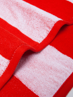 Полотенце махровое Sandal "люкс" 70*140 см. для спорта и пляжа, диз. "Красное и Белое" - фото