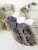 Набор махровых салфеток осибори "люкс" 30*30 см., цвет - белый+серый, пл. 450 гр. - 6 шт. - фото