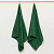Набор махровых полотенец Sandal "люкс" 70*140 см., цвет - темно-зеленый, пл. 450 гр. - 2 шт. - фото