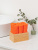 Набор махровых салфеток осибори Sandal "люкс" 30*30 см., цвет - оранжевый, пл. 450 гр. - 6 шт. - фото